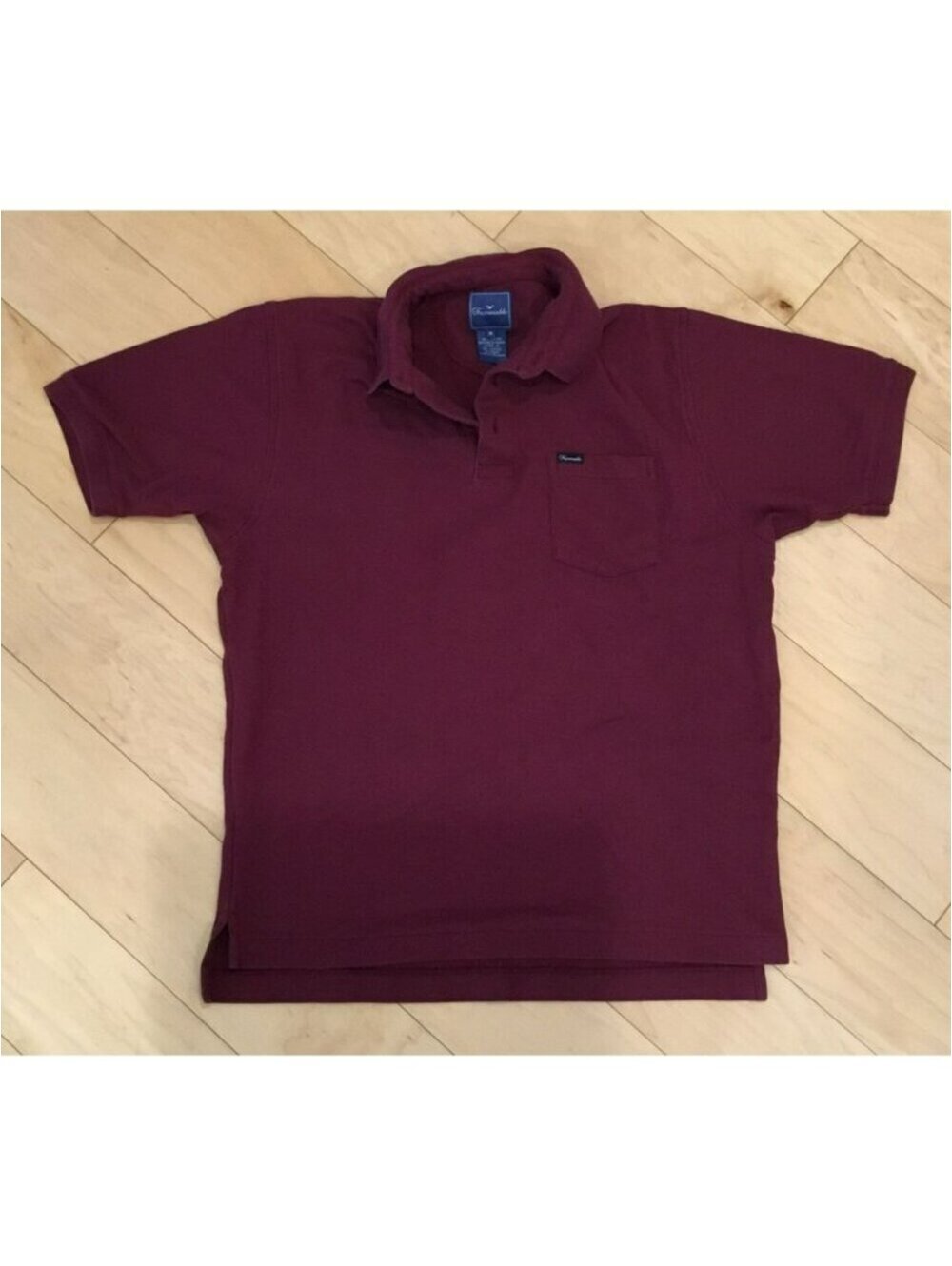 VTG Façonnable Men's Sz M. Burgundy Polo Shirt Cotton French Riviera Early 2000s